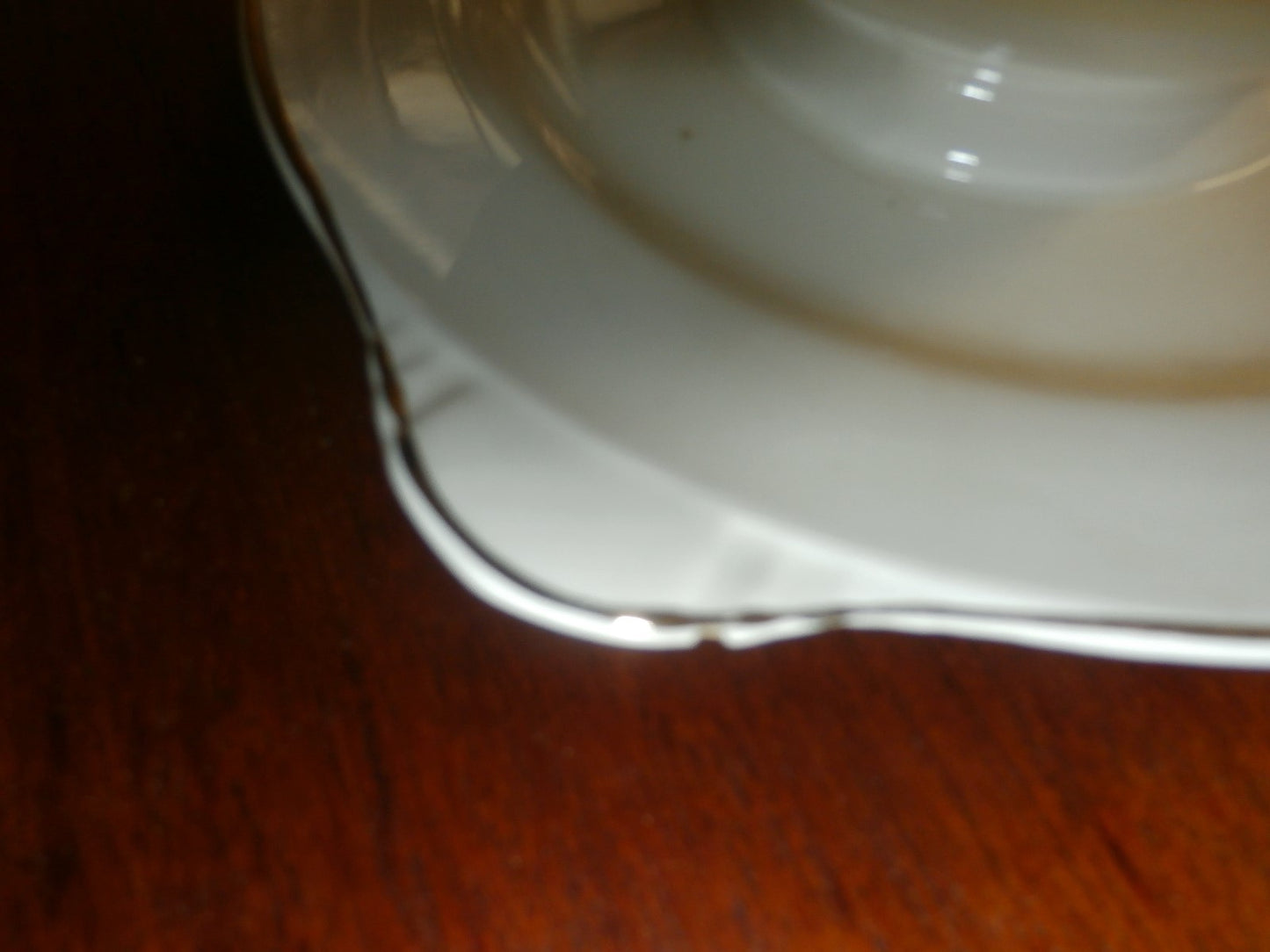 51 Pc. Edwin M Knowles Semi Vitreous Gold Floral China Set Service for 8 plus