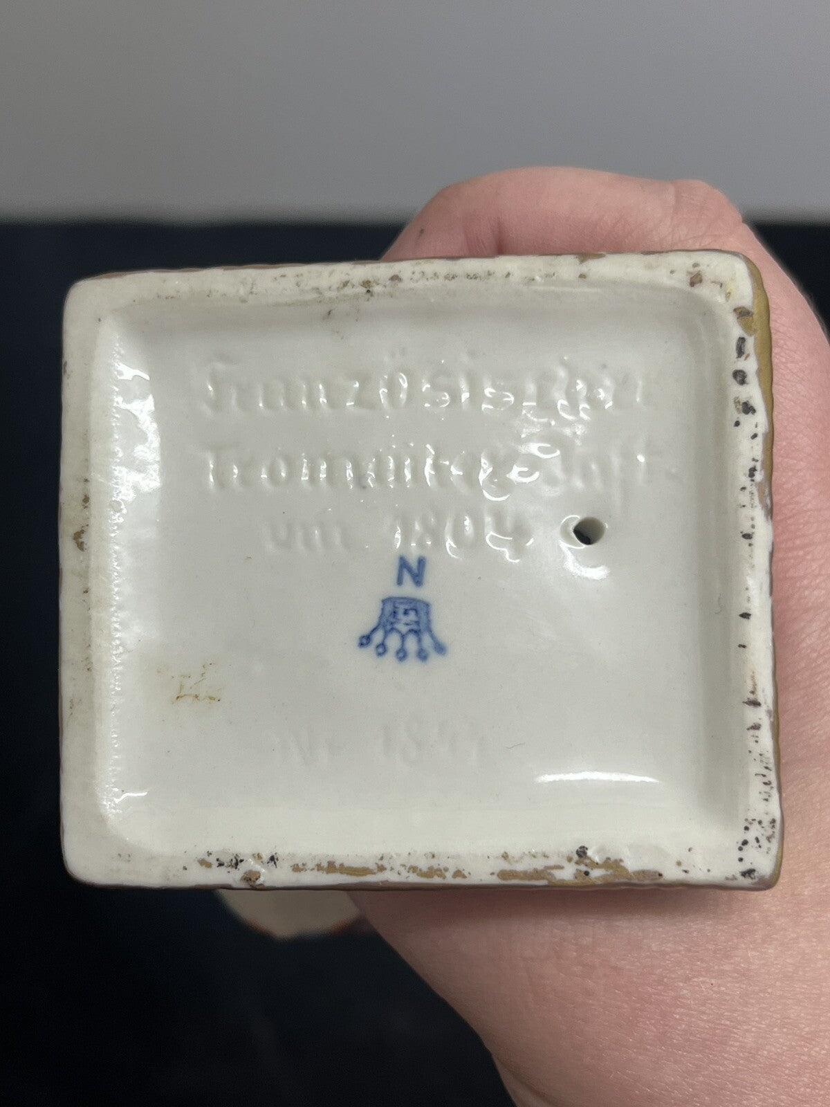 1804 Capodimonte Porcelain French War Drummer 9" Tall