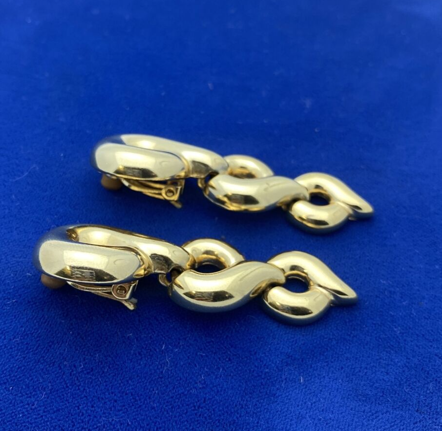 Erwin Pearl Gold Dangle Clip on Earrings