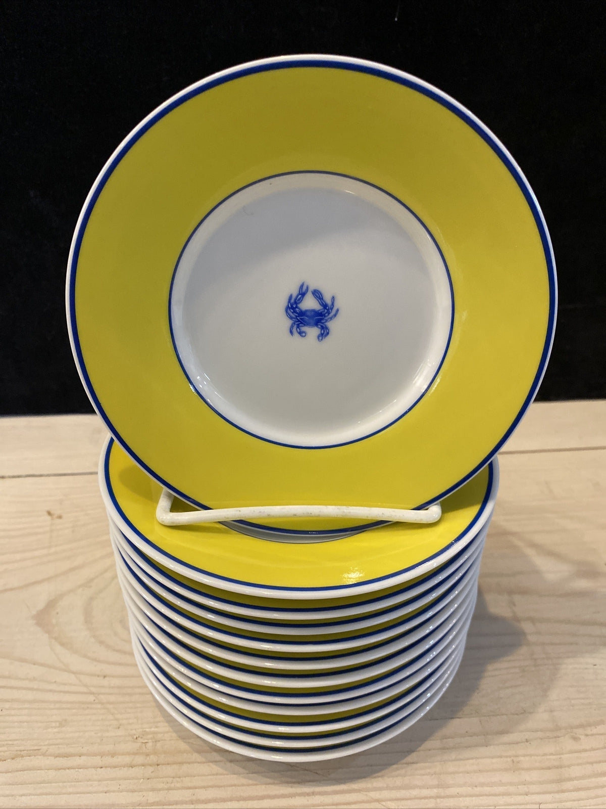 Costa Azzurra “Lynn Chase” Flat Coffee Tea Cup & Saucer  Beach