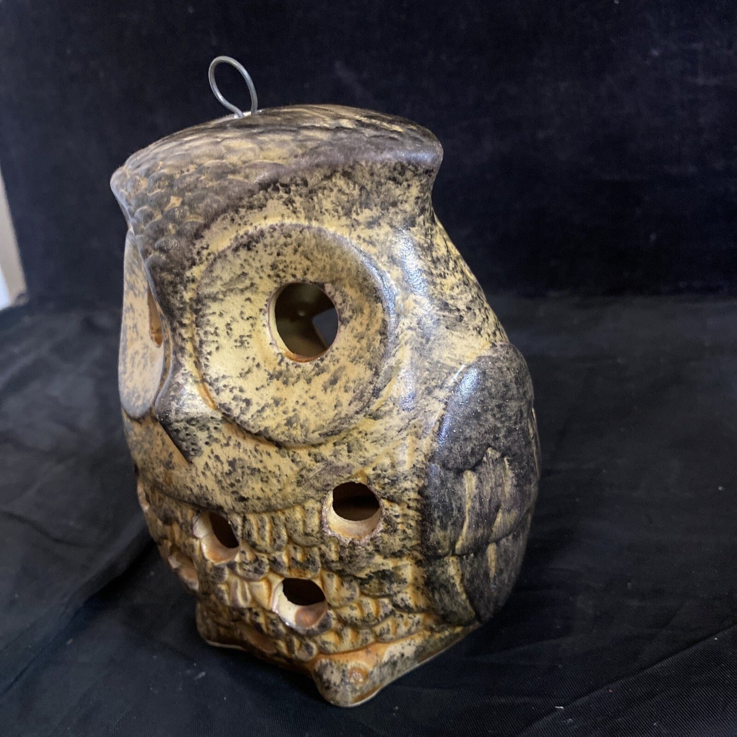 Vintage Ceramic Owl Votive Lantern Candle Holder