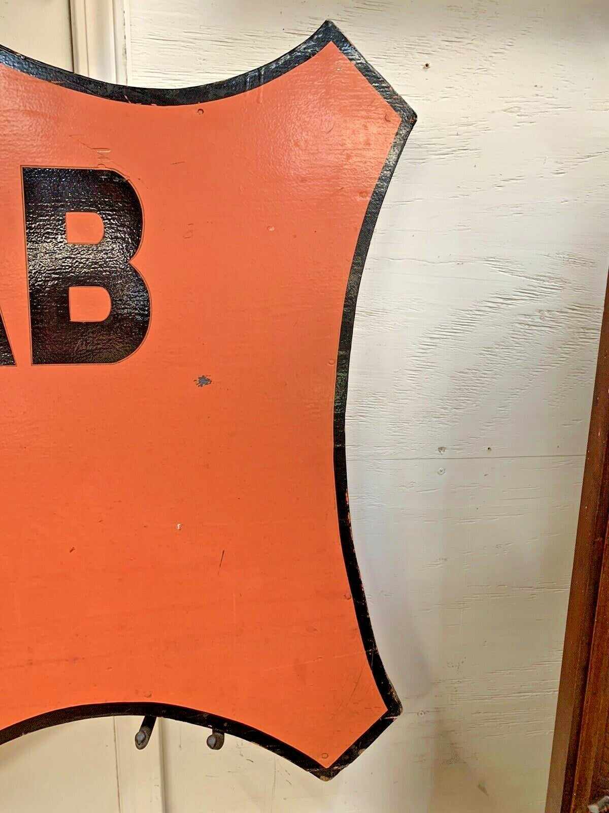 YELLOW CAB Company Since 1923  Antique Ad Sign 6 x 4 ft Wood Double Sided 133 lb