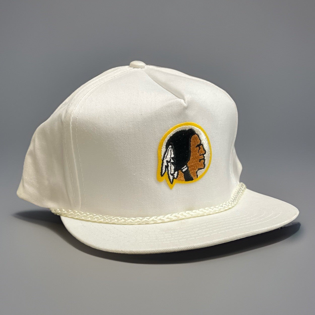 Vintage 100% Cotton NFL Washington Redskins Mascot Profile Snapback Canvas Hat