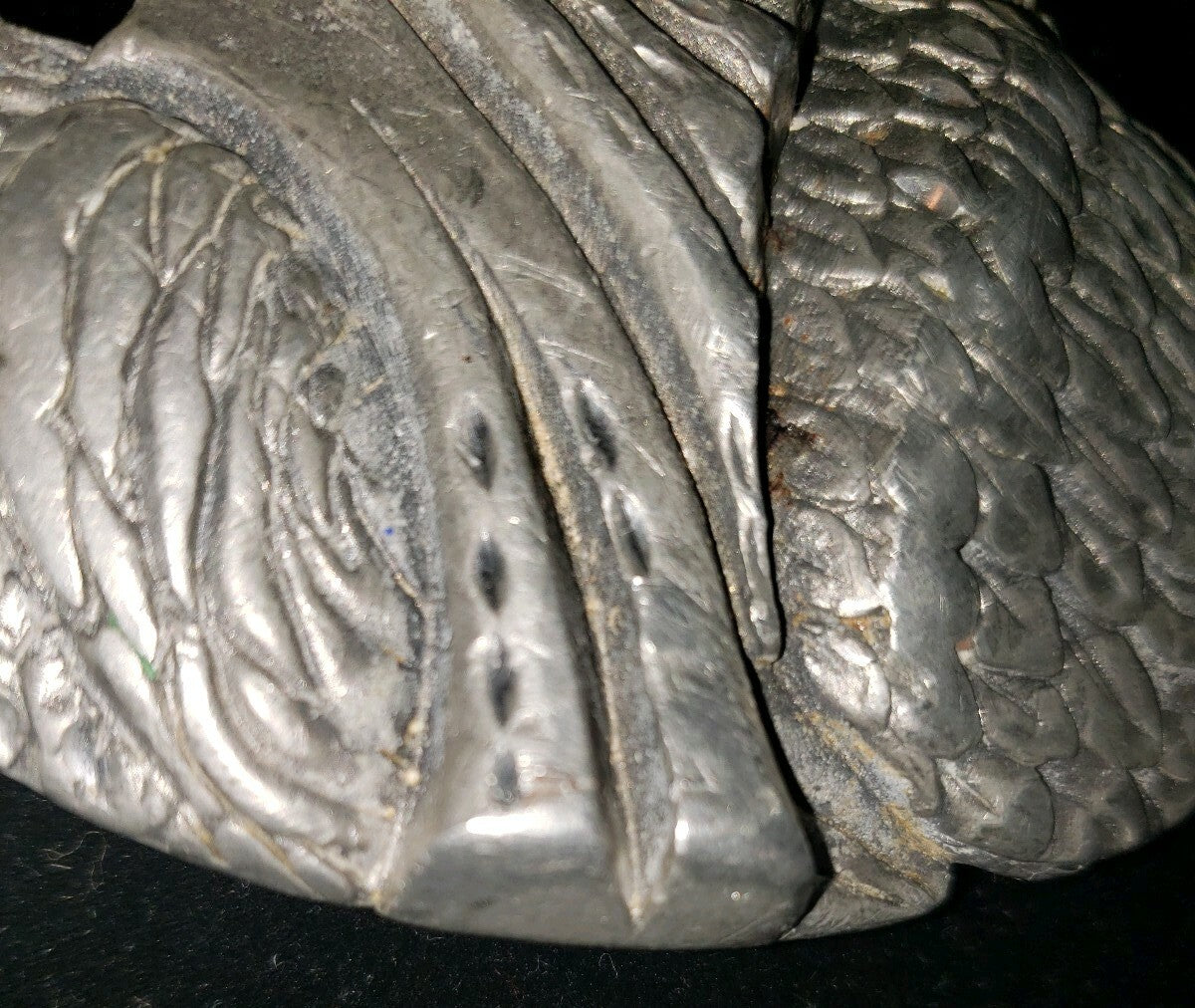 Eagle Belt Buckle EJC 1995 Vintage Pewter Made in USA America Size 3.5" x 2.5"