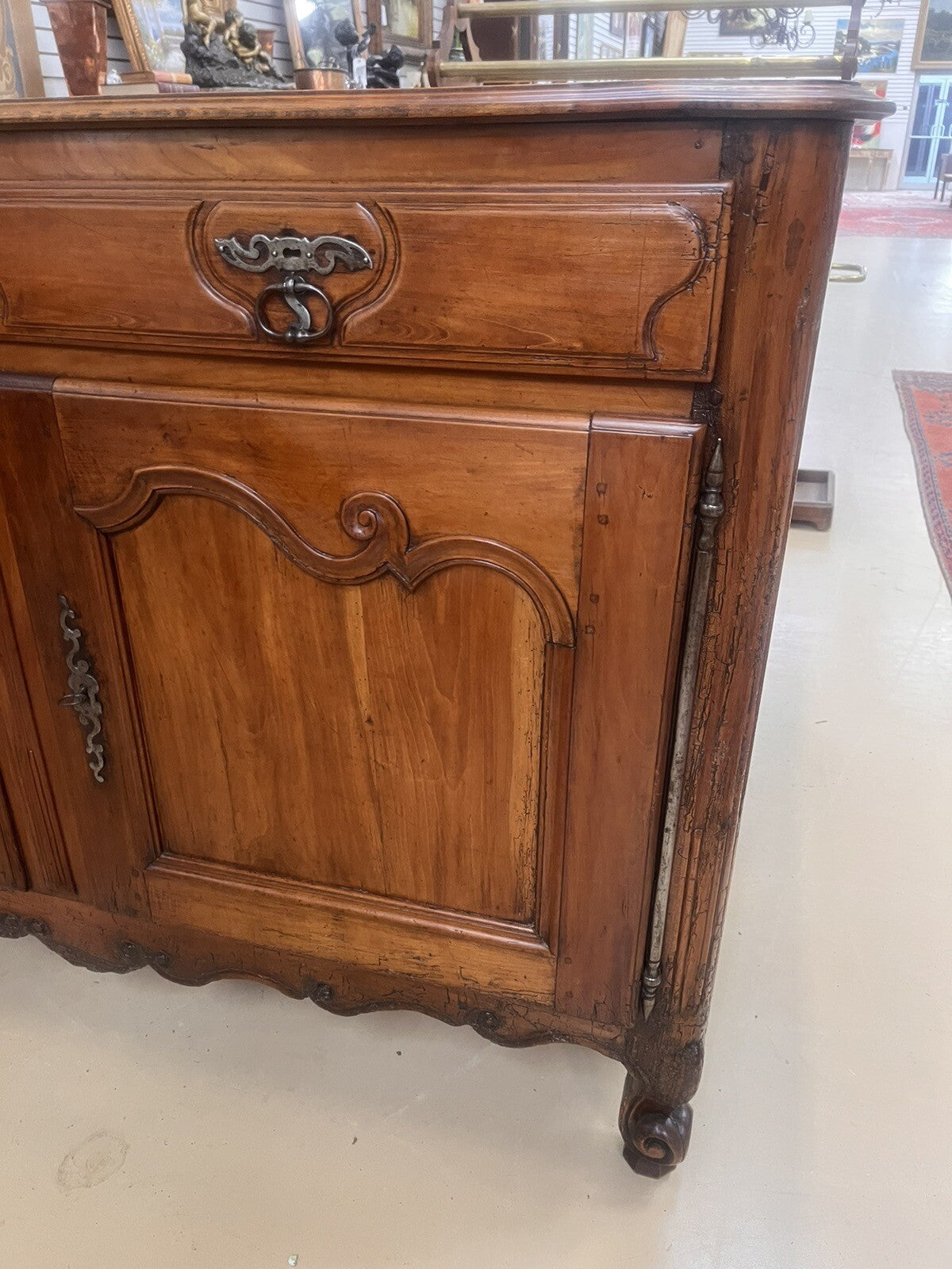 ANTIQUE FRENCH PROVINCIAL FARMHOUSE FRUITWOOD CHEST COMMODE DRESSER