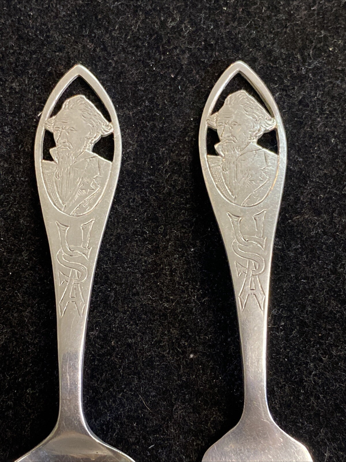 Pair of Baker Manchester Mfg. Co. 4 1/4" USA Baby Spoon & Fork 28.9g