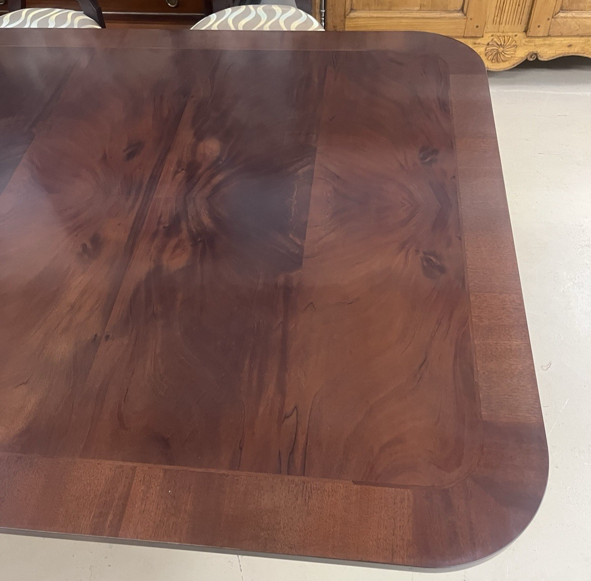 Hurtado "Gala" French Modern Mahogany Dining Table w/ 2 Leaves & 11 Chairs