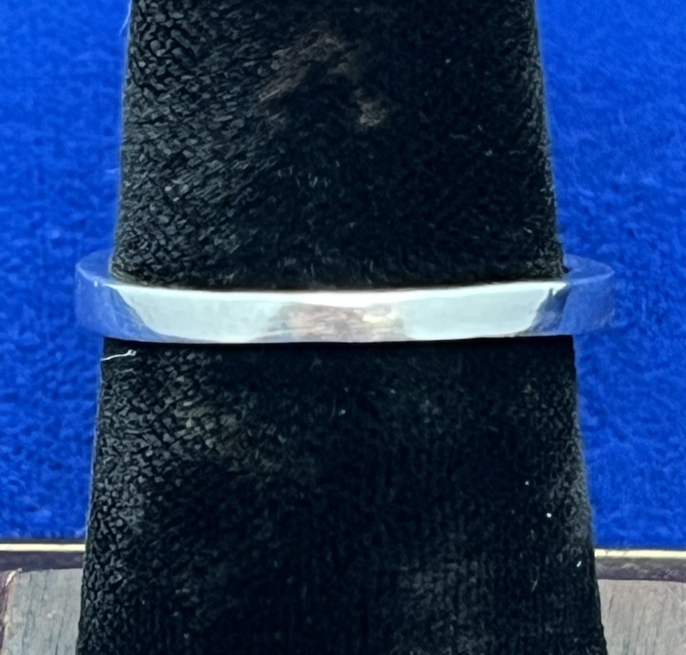 14k White Gold 15 Diamonds (.5 TCW) Band Ring 2.57g Size 7 3/8