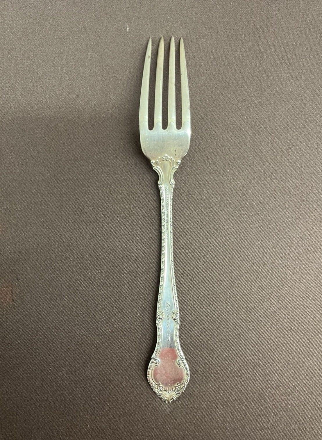 English Gadroon by Gorham 45.7g Sterling Silver Dinner Fork Flatware 7 1/8"