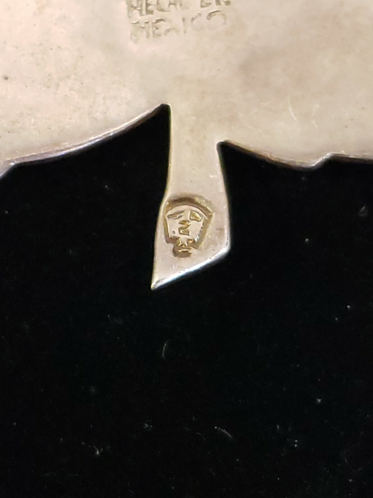 Vintage Signed Jose NS Taxco 925 Sterling Silver Abalone Maple Leaf Brooch