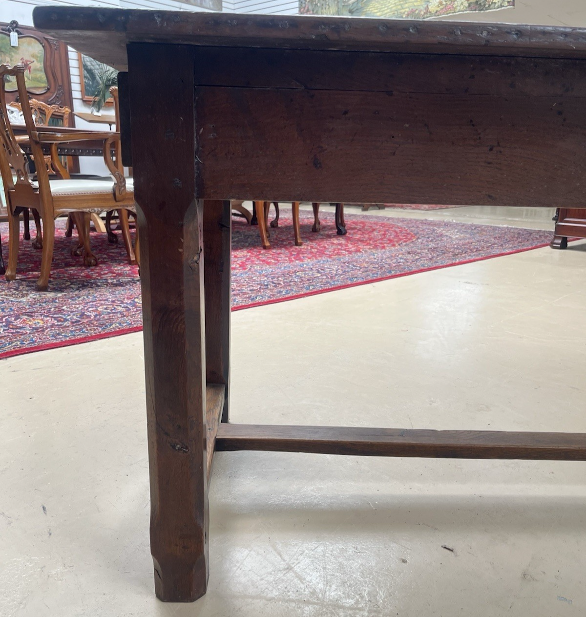 ANTIQUE FRENCH PROVINCIAL OAK RUSTIC FARMHOUSE SOFA DINING WORK TABLE