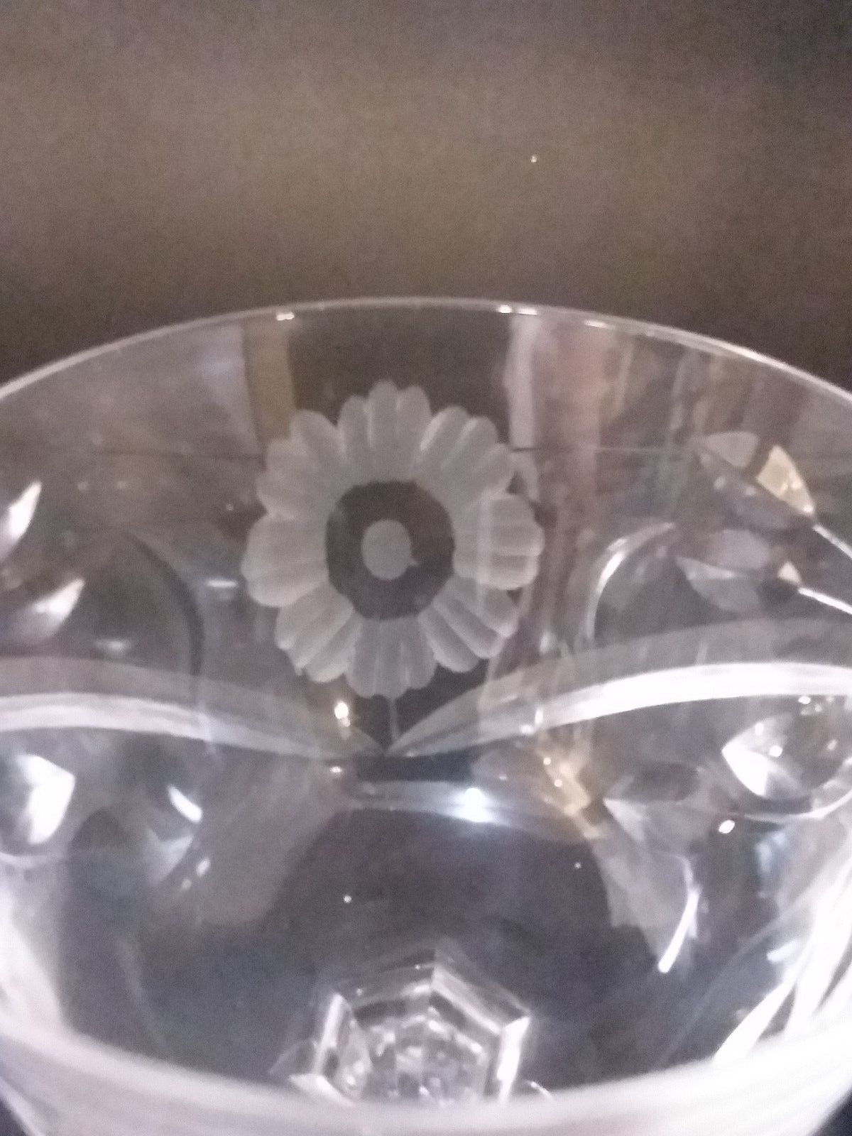 8 Kosta Boda KOS2 Cut Floral Design Crystal Liquor Cocktail 3 5/8'' $144 Retail