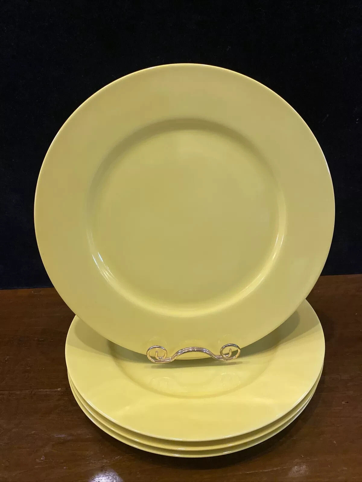 Set of 4 Taitu Uno Yellow Charger Plates 12" by Emilio Bergamin Italy