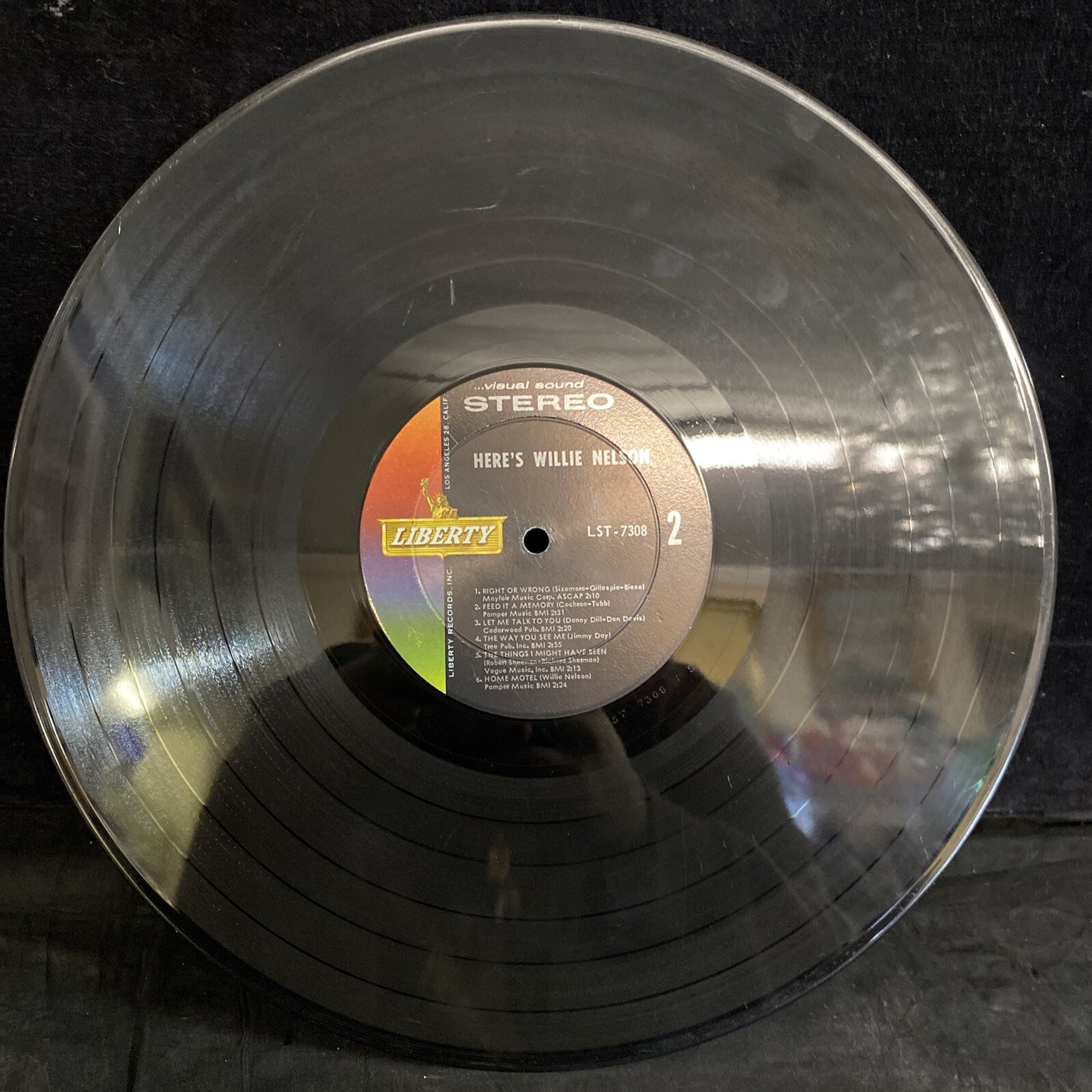 First Pressing Willie Nelson "Here's Willie Nelson" 1963 Stereo Liberty LST-7308