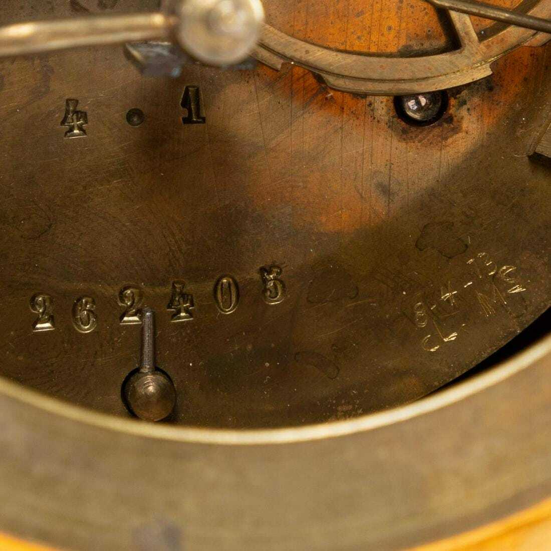 FRENCH FIGURAL GILT & ONYX GLASS DOME CLOCK 1875 Lenzkirch