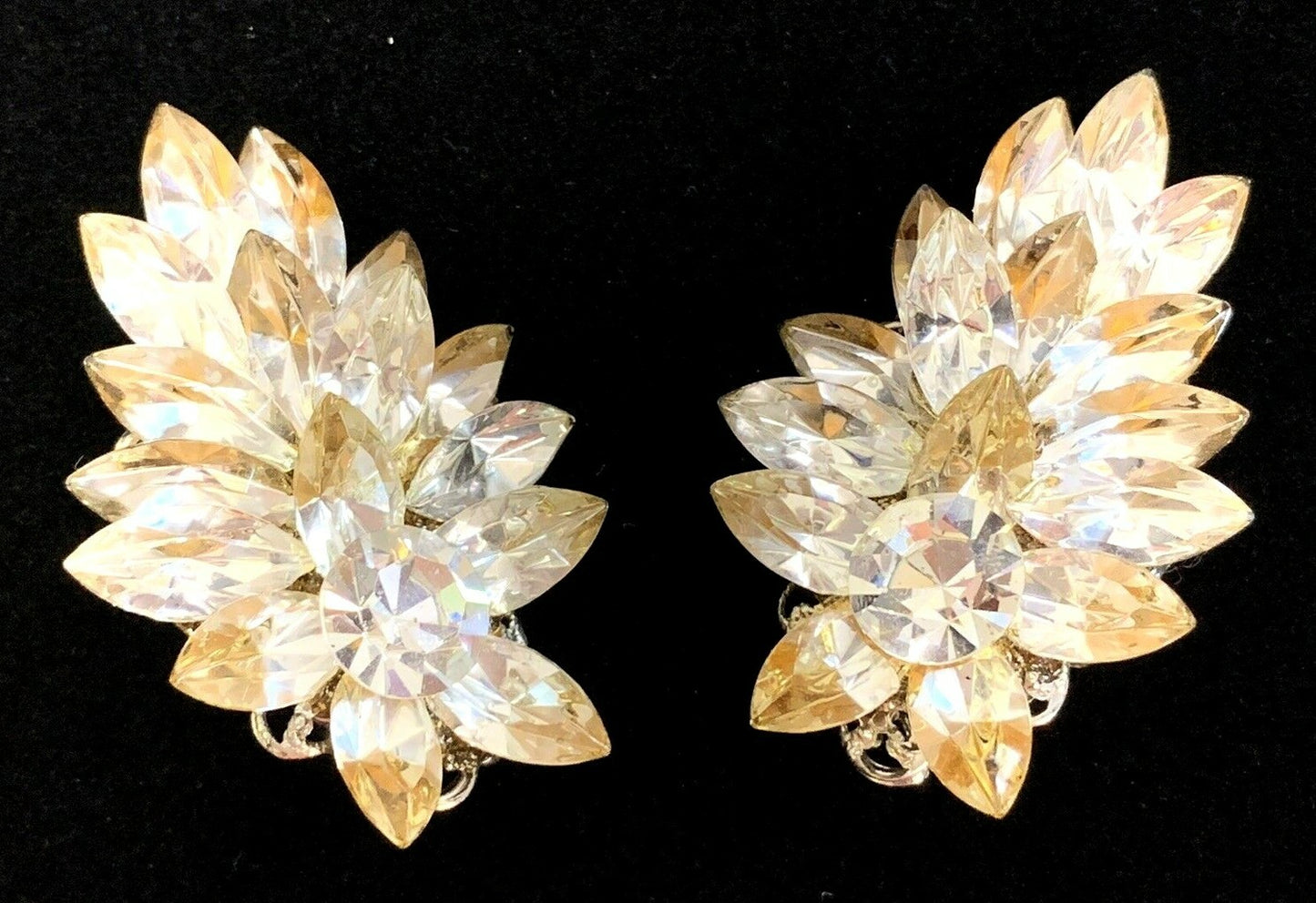 Michele Sugar Vintage Signed Statement Clip On Earrings Jewelry