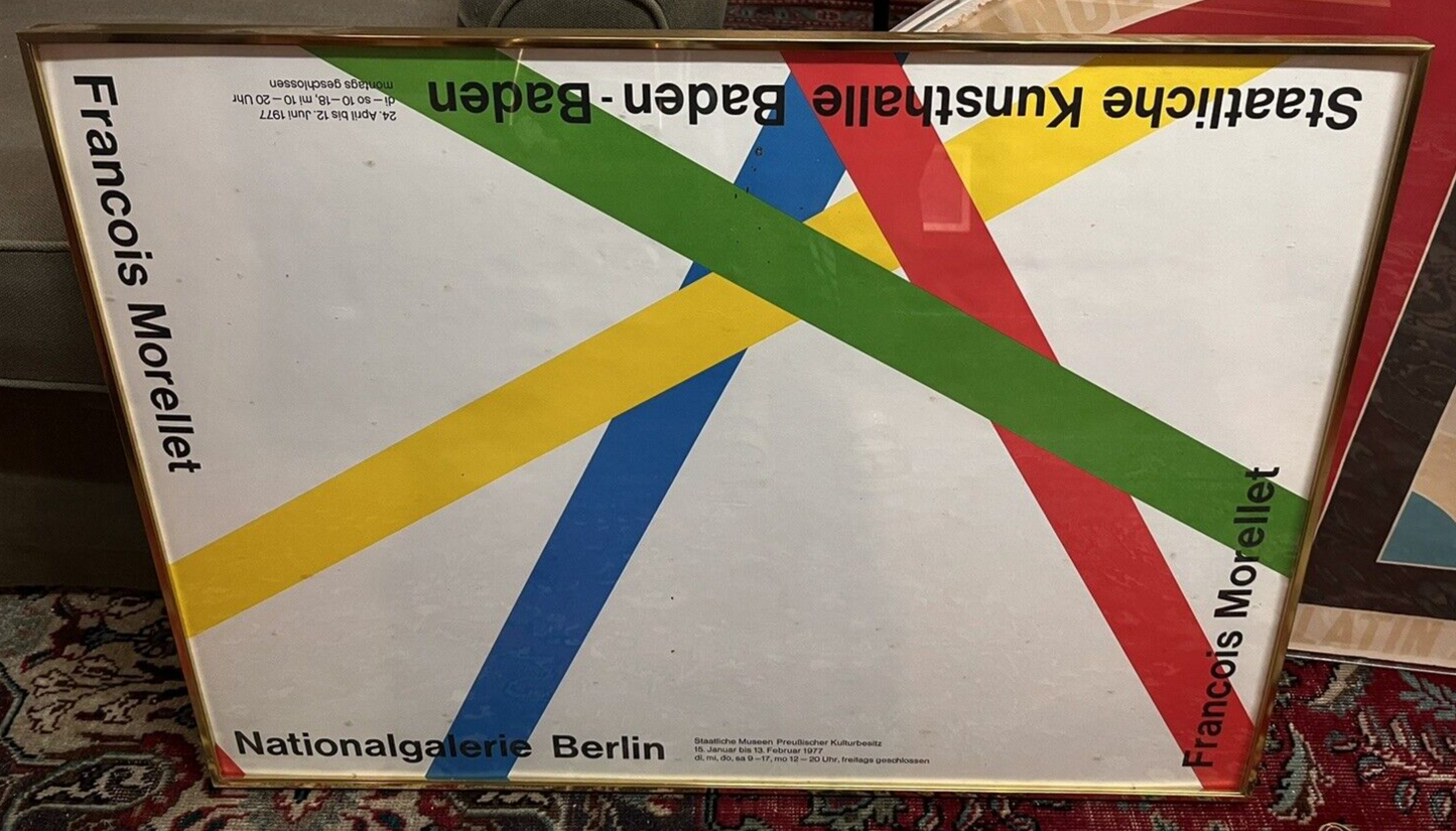 VTG Francois Morellet Berlin Art Gallery 1977 Frank Stella Poster BH72