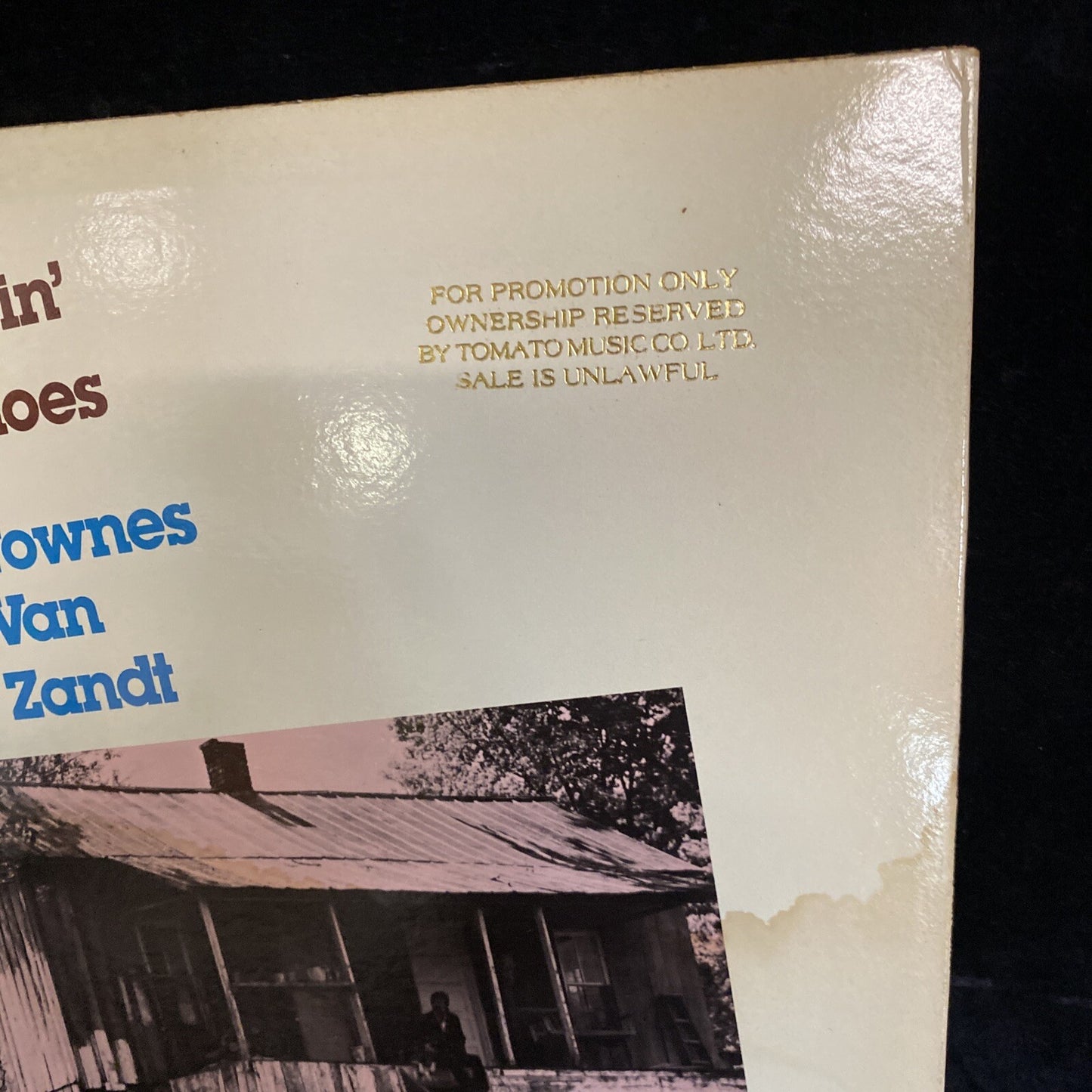 RARE PROMO VG/EX TOWNES VAN ZANDT Flyin' Shoes TOMATO LP TOM-7017