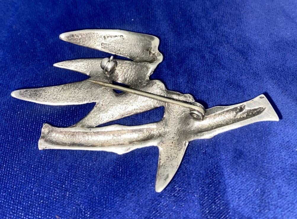 Mings Sterling Large Bamboo Pin/Brooch Signed - 1940's  Honolulu, Hawaii 2 avail