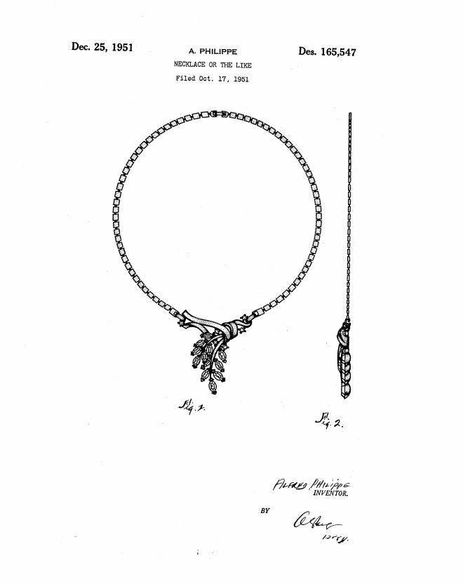 1951 TRIFARI "Spring Fantasy" Necklace 15" Choker Silver w Clear Rhinestones