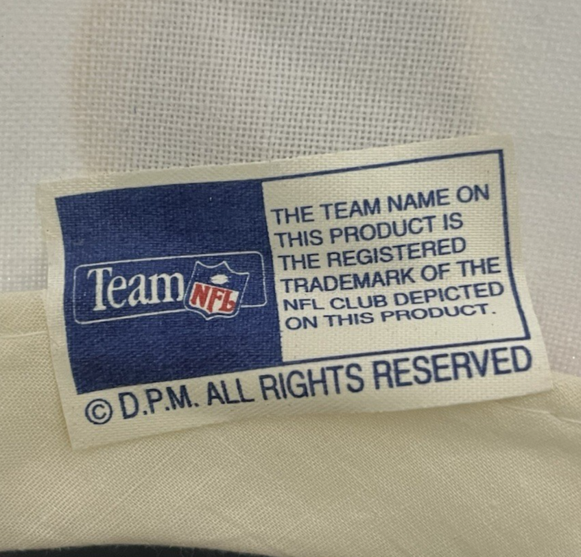 Vintage 100% Cotton NFL Washington Redskins Mascot Profile Snapback Canvas Hat