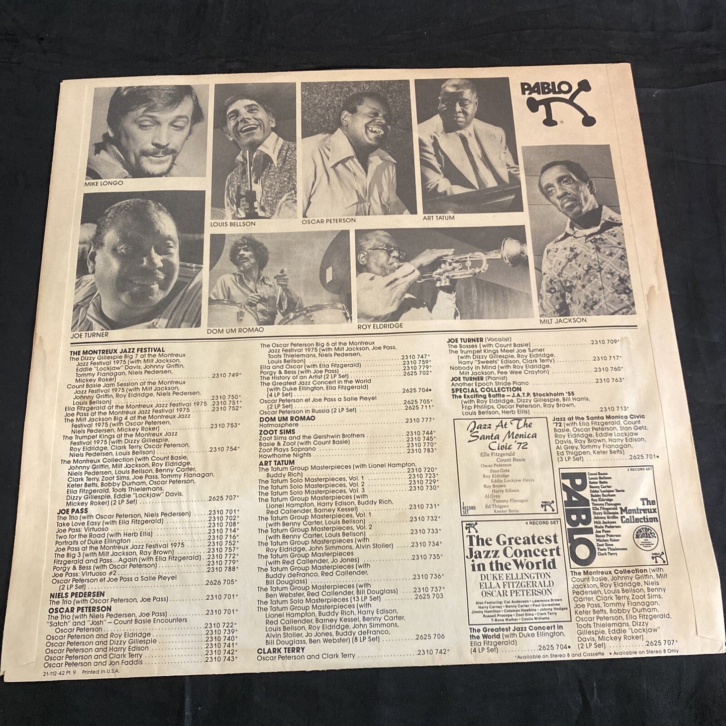 PROMO OSCAR PETERSON - MONTREUX '77 - PABLO LIVE RECORDS 2308 213 1977