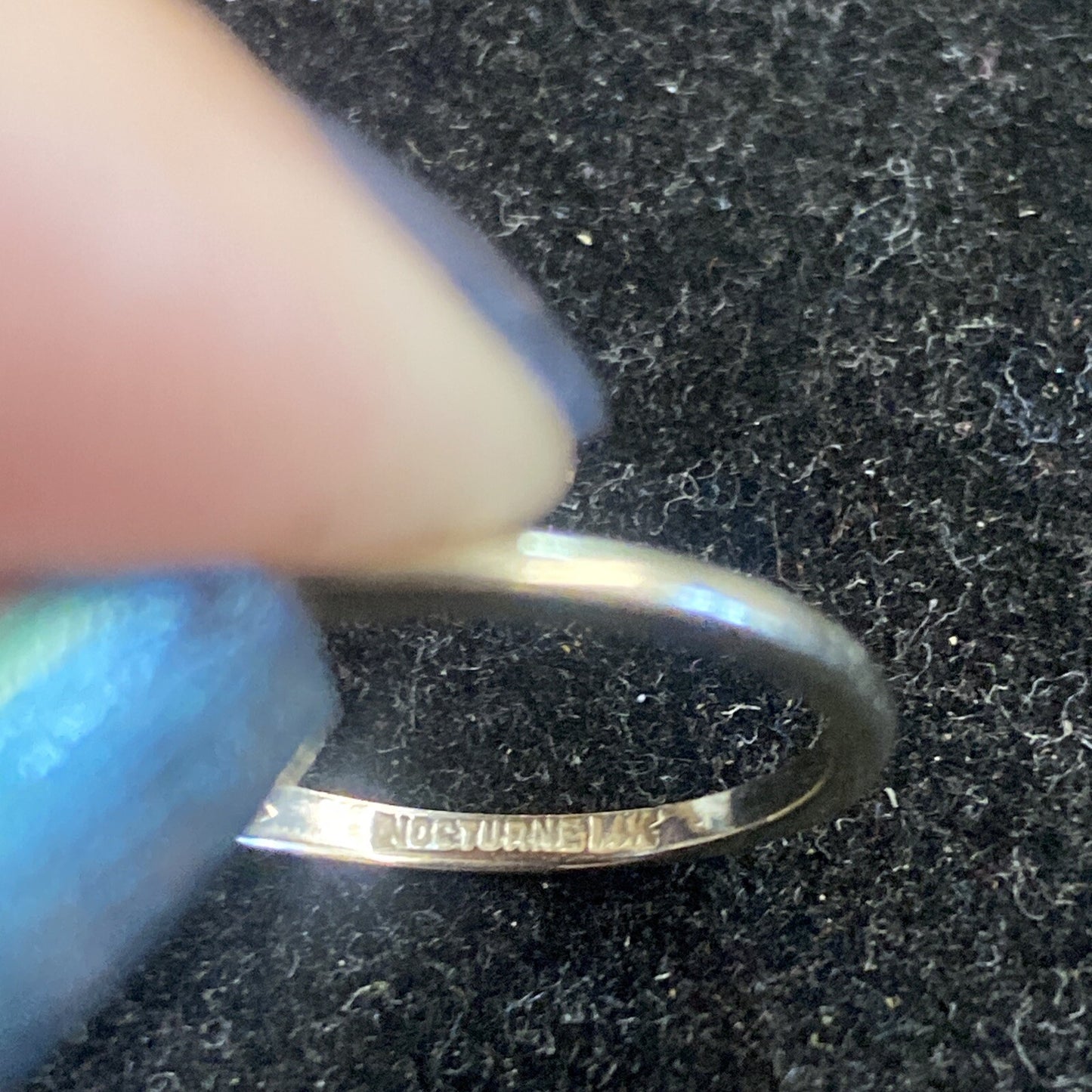 1.7g 14K NOCTURNE White Gold Diamond Ring Size 6