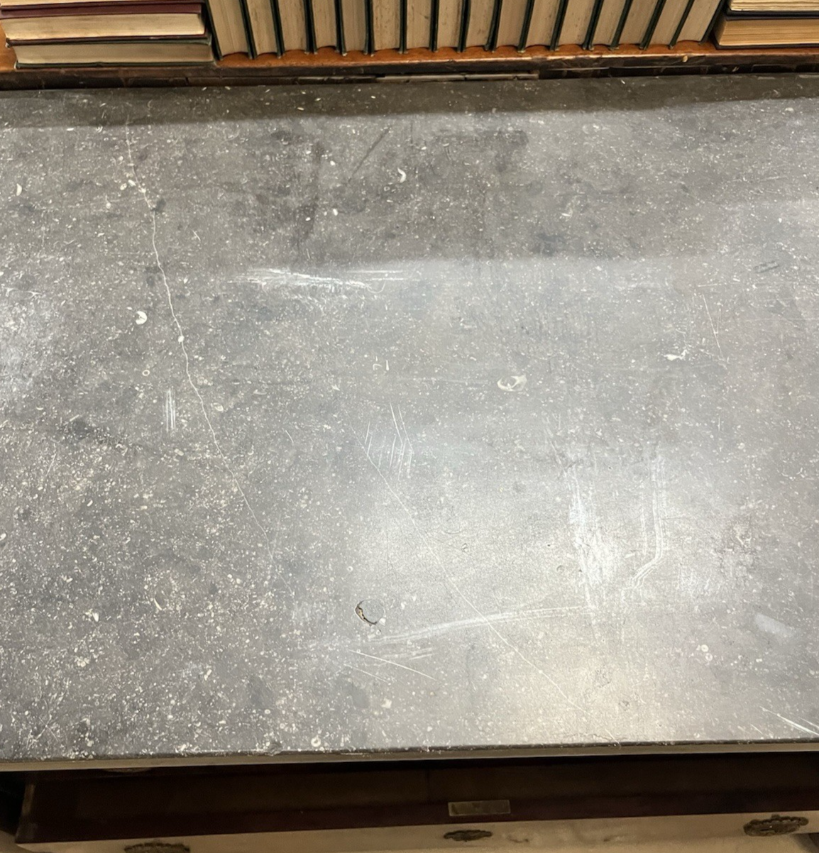 FRENCH EMPIRE MAHOGANY COMMODE, SIGNED P. PISTER, DATED 1819