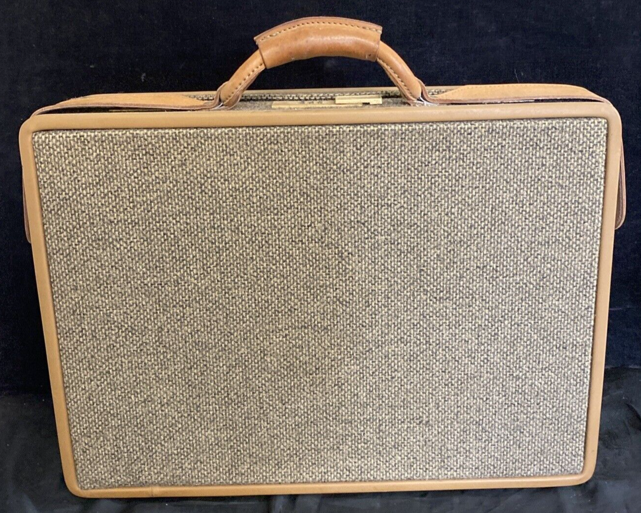 VTG HARTMANN Luggage 4400 BRIEFCASE Combination Tweed Leather