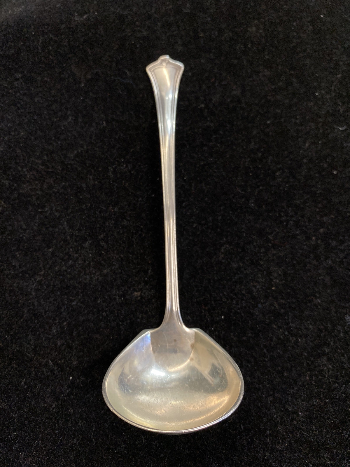 Wallace "America" Sterling 5 1/4" Solid Sauce Ladle 1915 No Mono