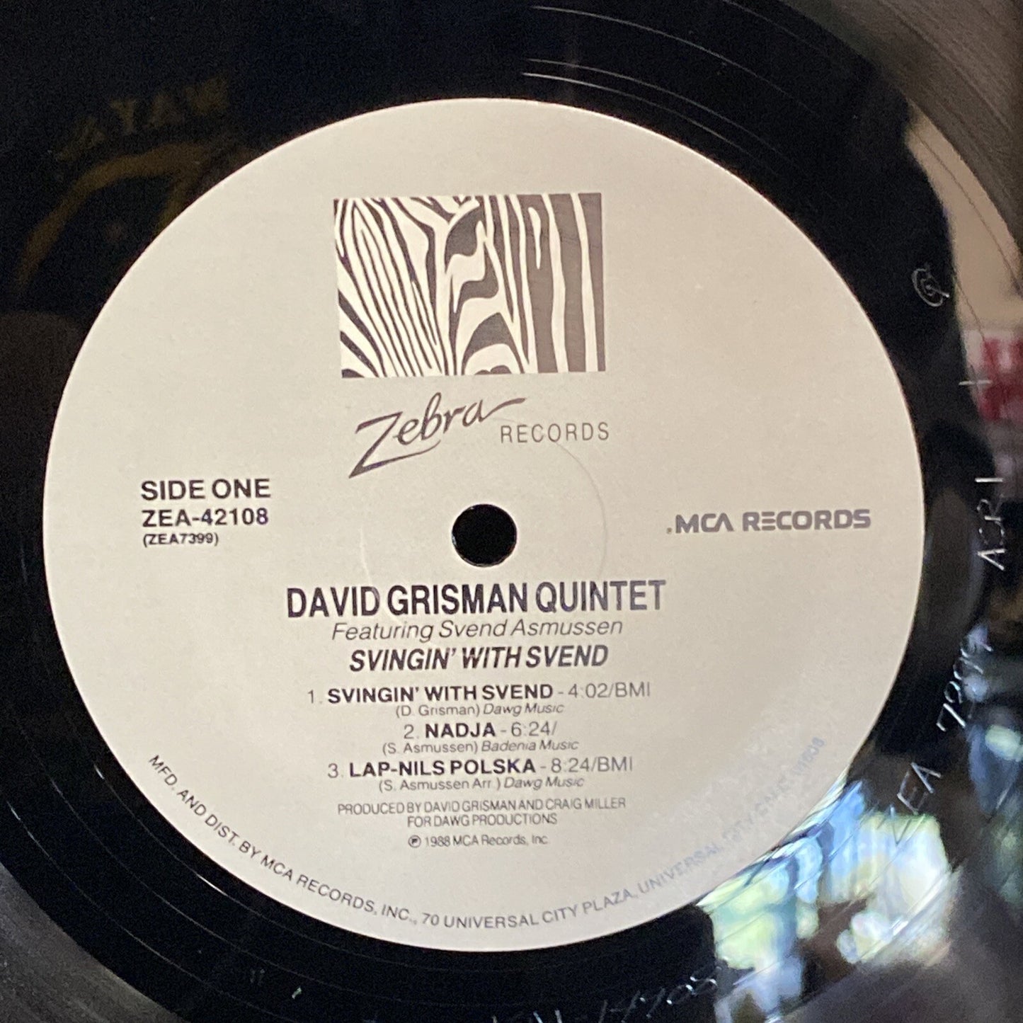 PROMO DAVE GRISMAN QUINTET W/SVEND RASMUSSEN SWINGIN WITH SVEND NM/VG++