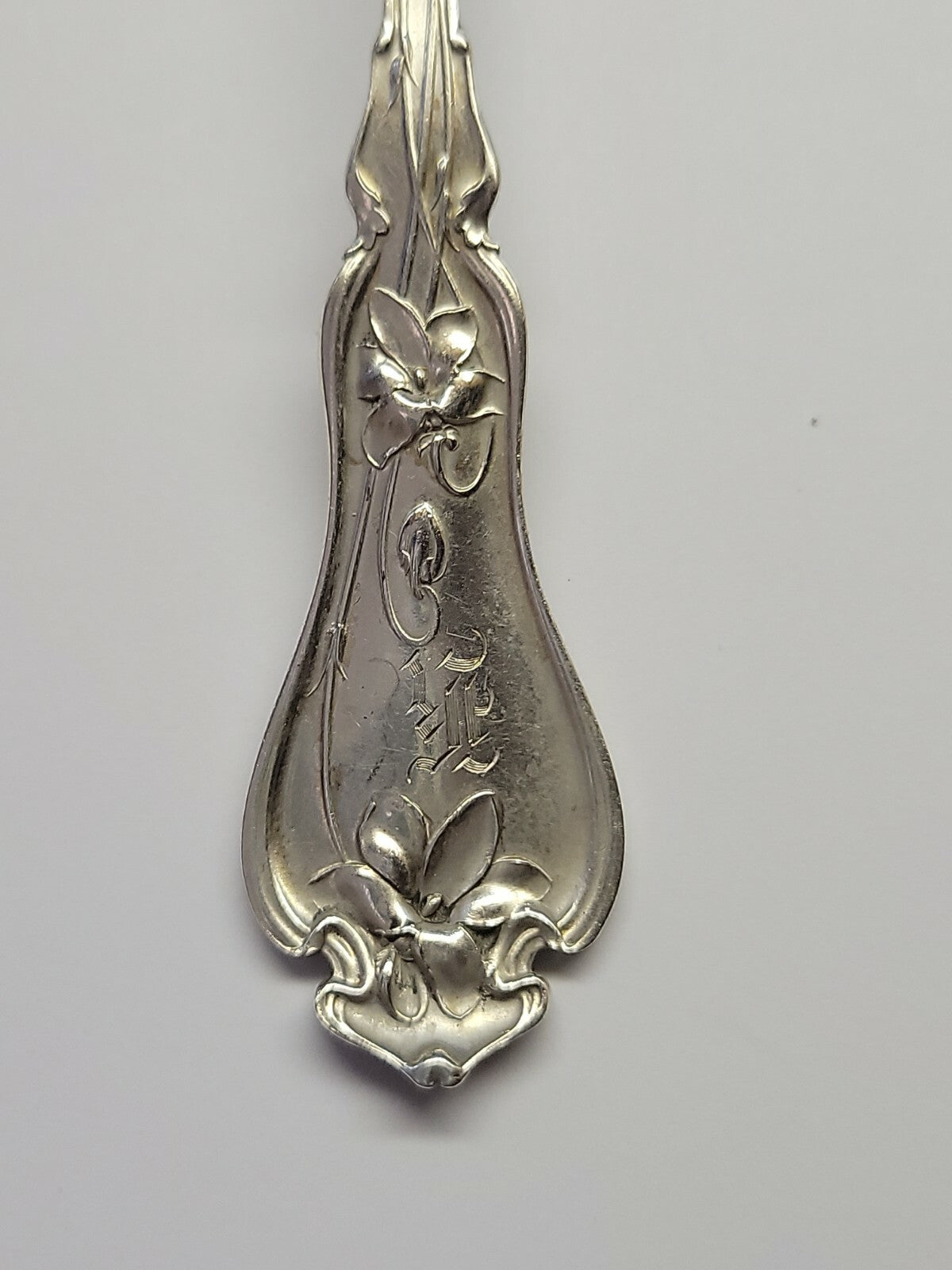 Violet By Whiting Sterling Silver Round Bowl Soup Spoon  Gumbo 6 7/8" 1905 Mono