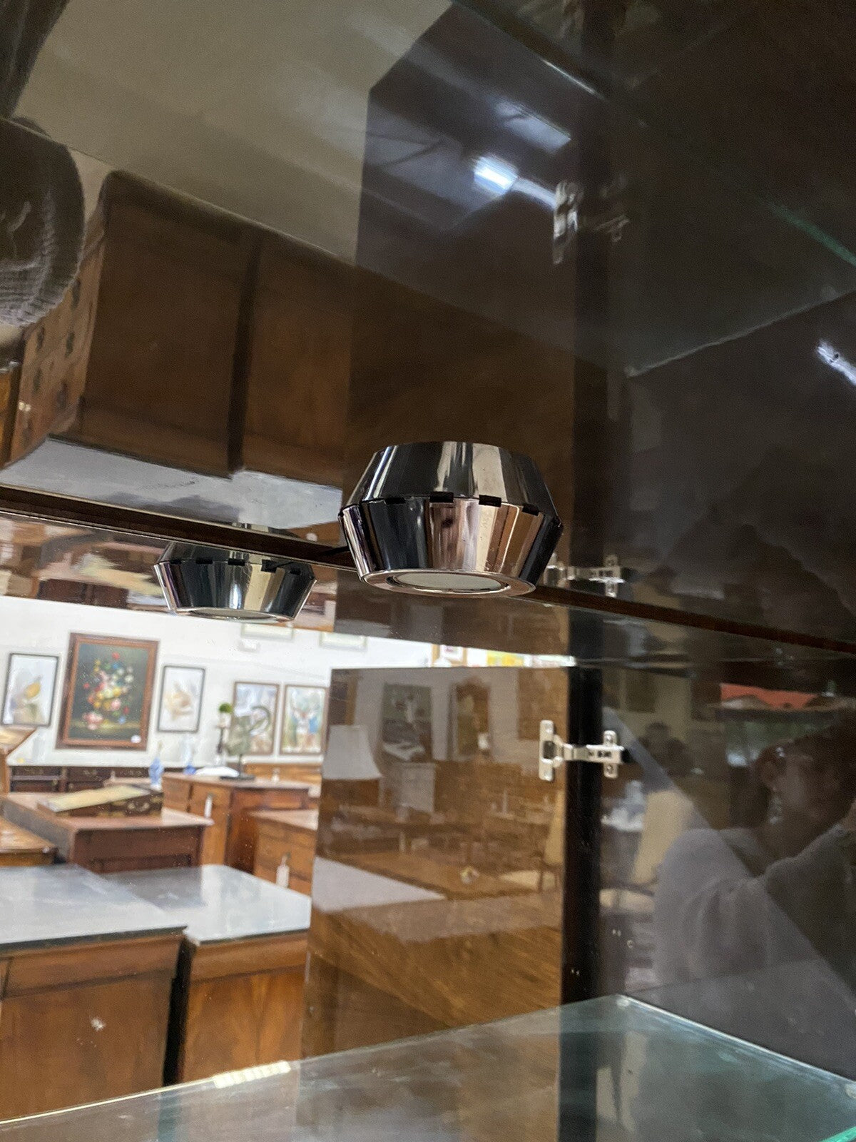 5th AVENUE BY MALERBA ITALIAN LACQUERED MAHOGANY LIQUOR DISPLAY CABINET BAR