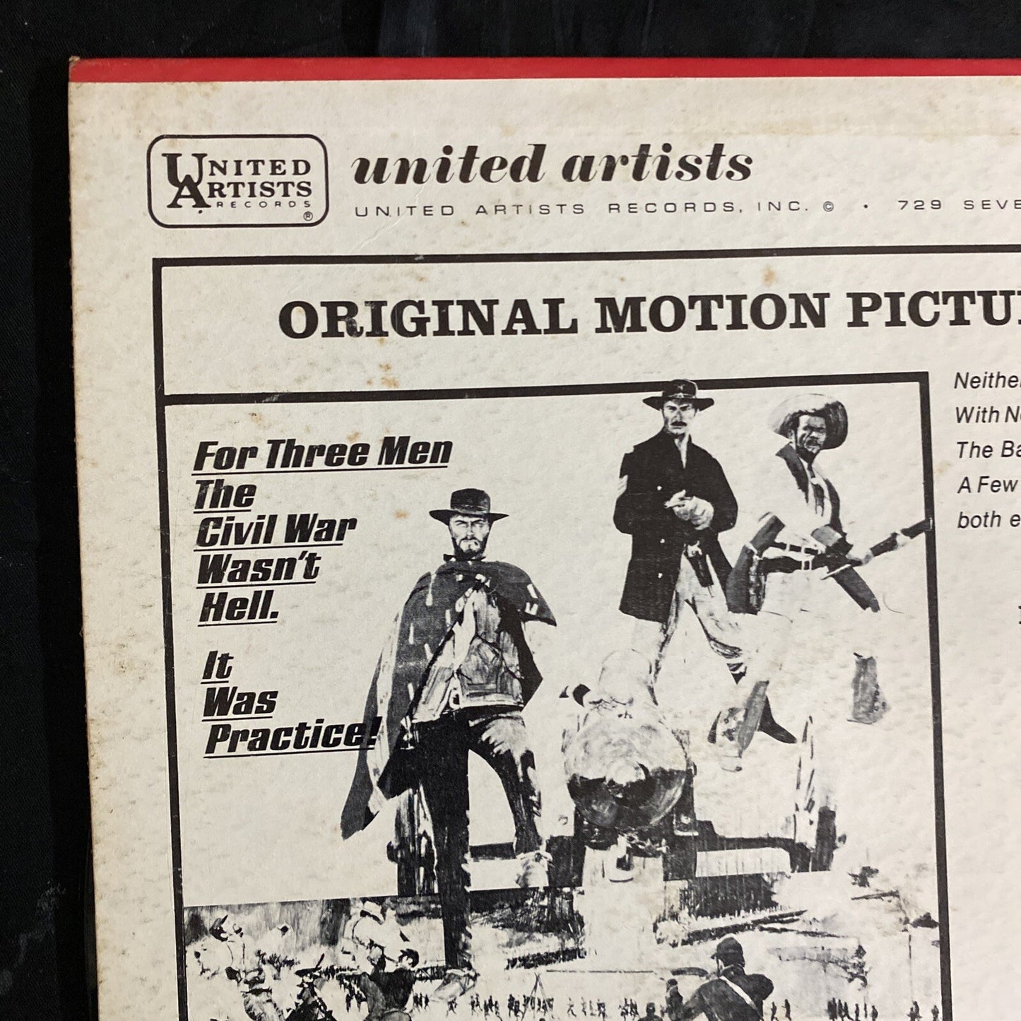 RARE MISPRINT!! Ennio Morricone The Good The Bad and The Ugly  UAS 5172