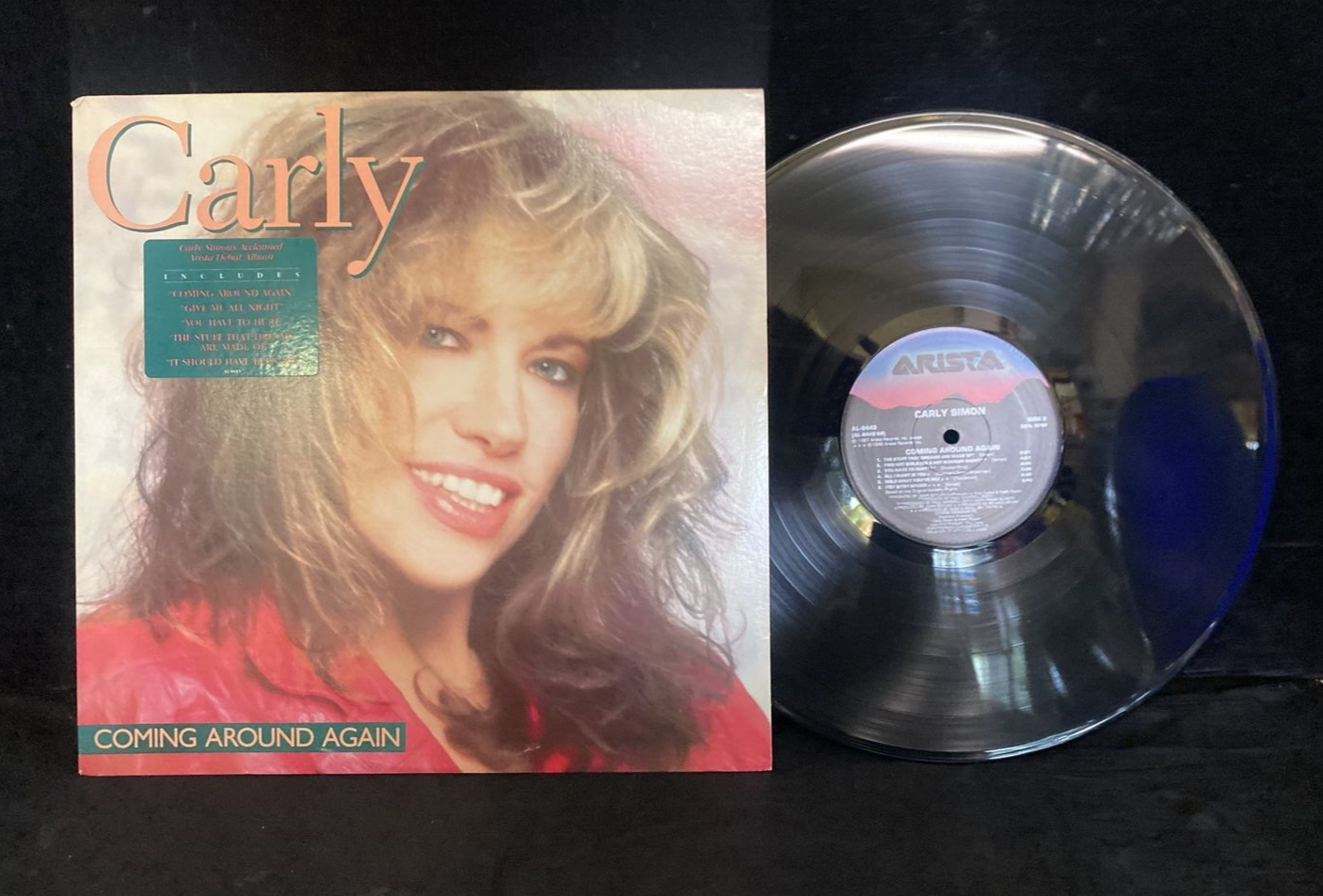 STAMPED PROMO Carly Simon Coming Around Again AL-8443 NM/VG+