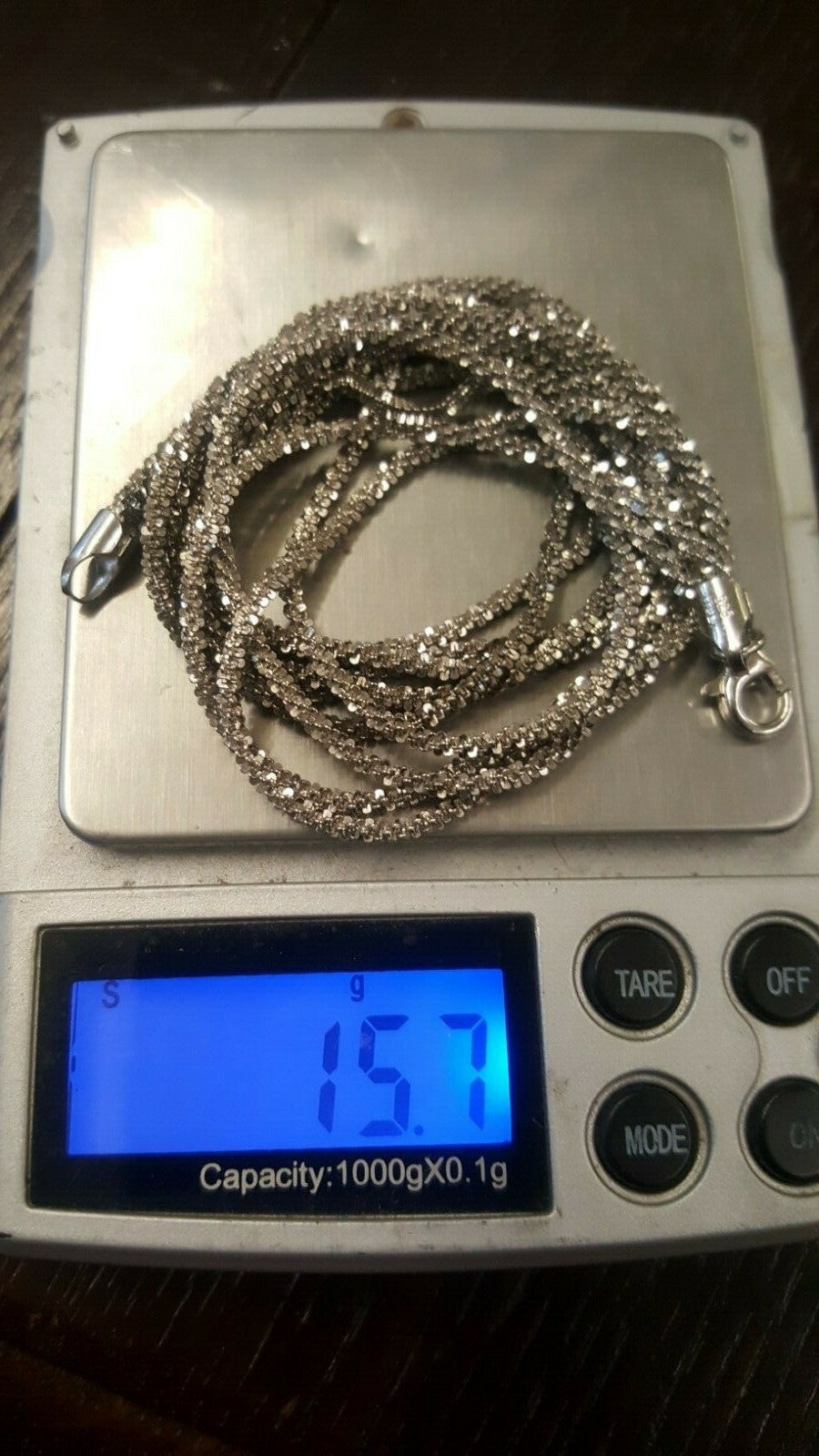 STERLING SILVER 925 TRIPLE STRAND Necklace Italy 18" 15.7 g by Jacmel JCM