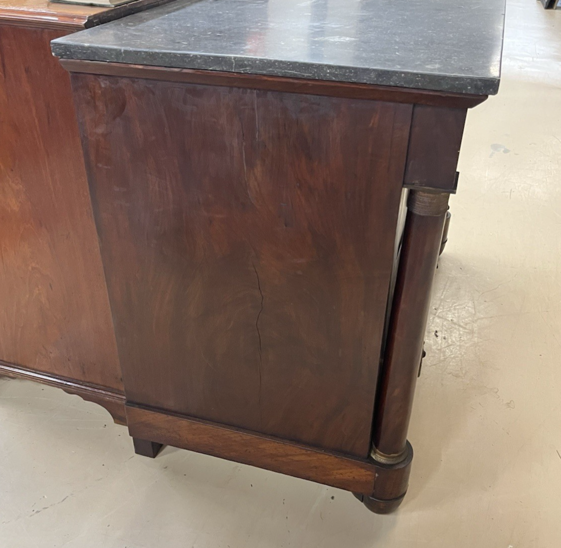 FRENCH EMPIRE MAHOGANY COMMODE, SIGNED P. PISTER, DATED 1819