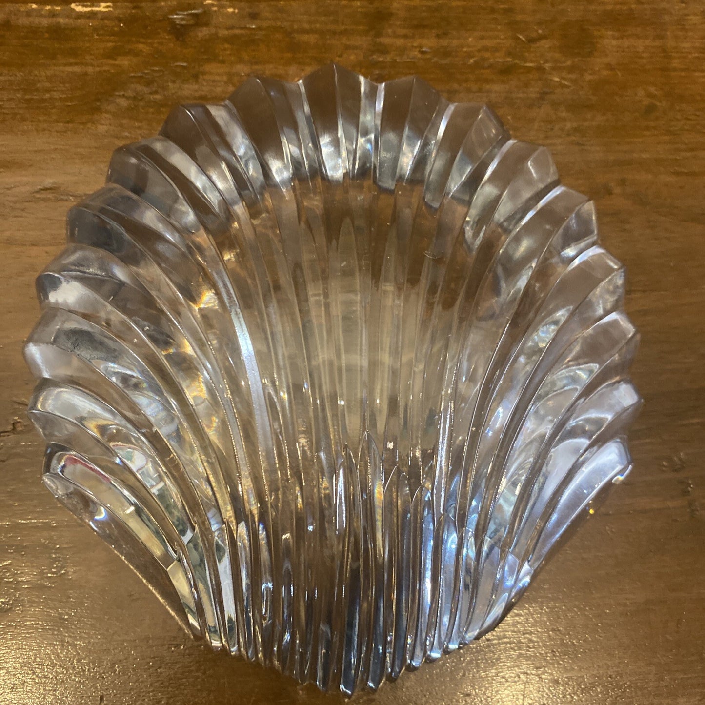 Bieder Glass Scallop Seashell Bowl Tidbit Nut Dish Tray