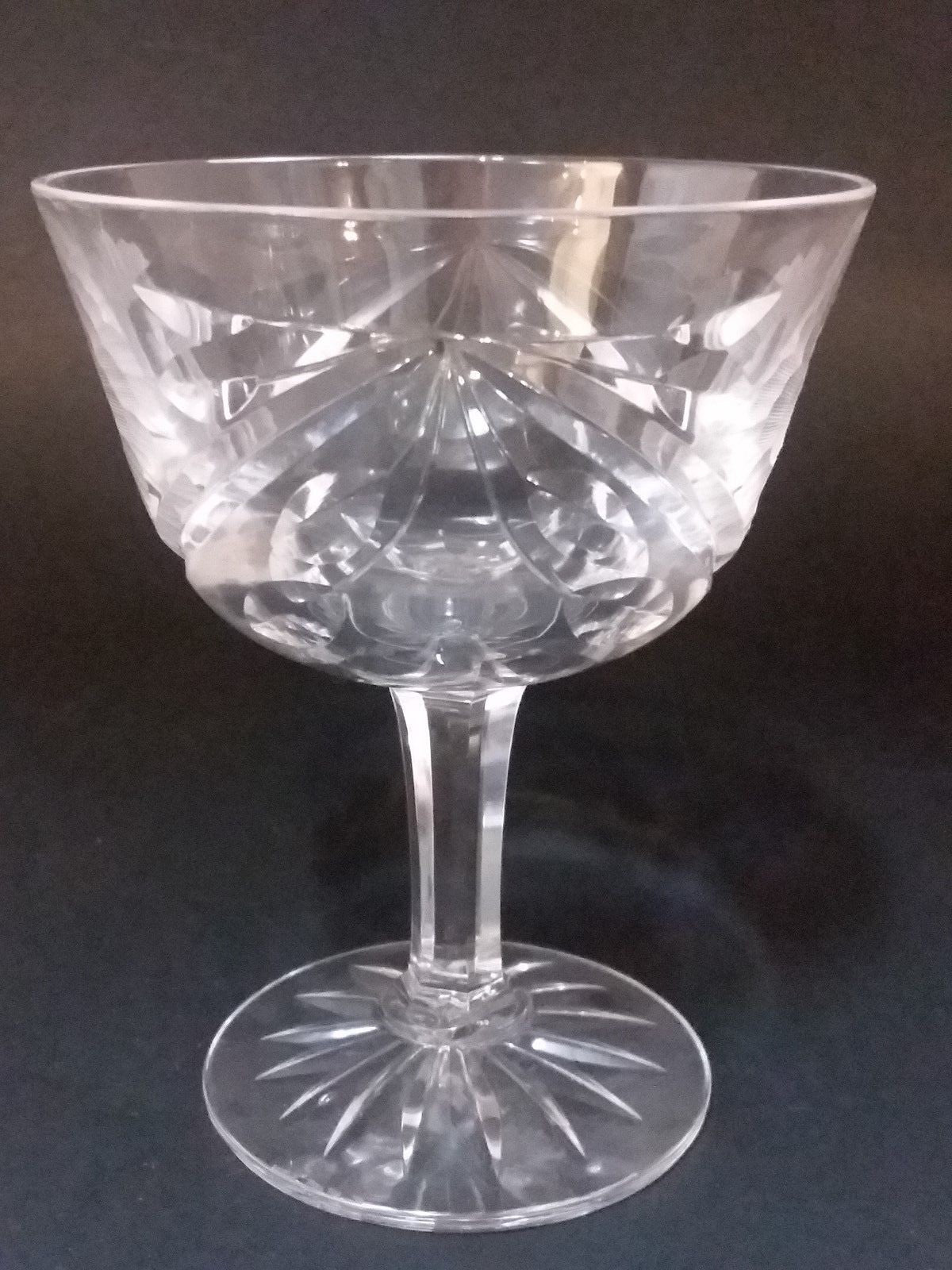 8 Kosta Boda KOS2 Cut Floral Design Crystal Liquor Cocktail 3 5/8'' $144 Retail