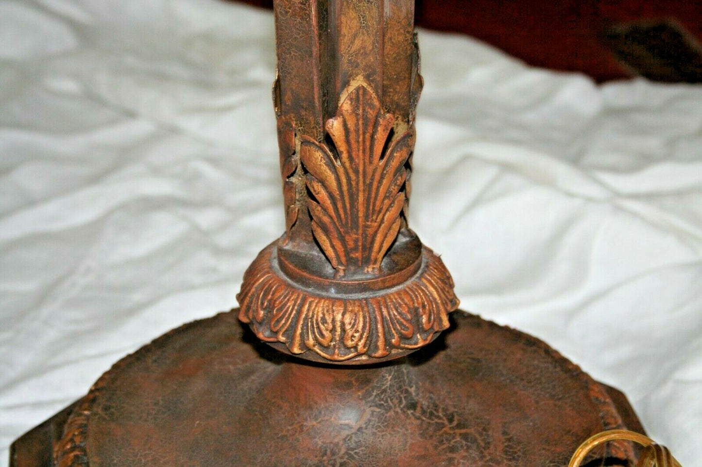 Fine Arts 6ft Floor Lamp Torchiere MSRP $1815 Iron Leaves