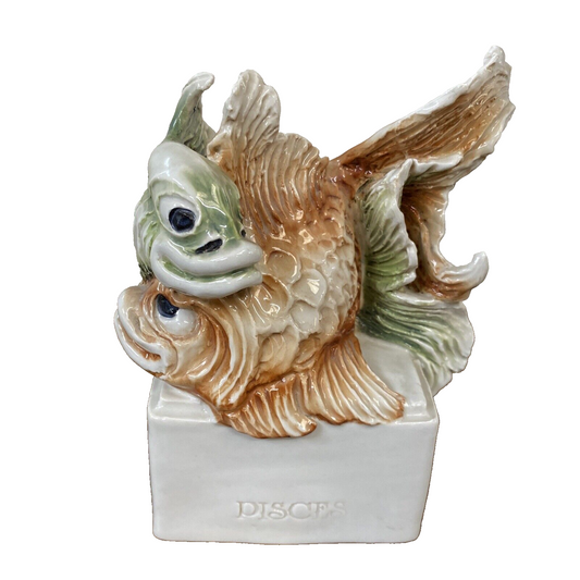 1950's Signed Italian CACCIAPUOTI PORCELAIN ZODIAC FIGURE 'PISCES'
