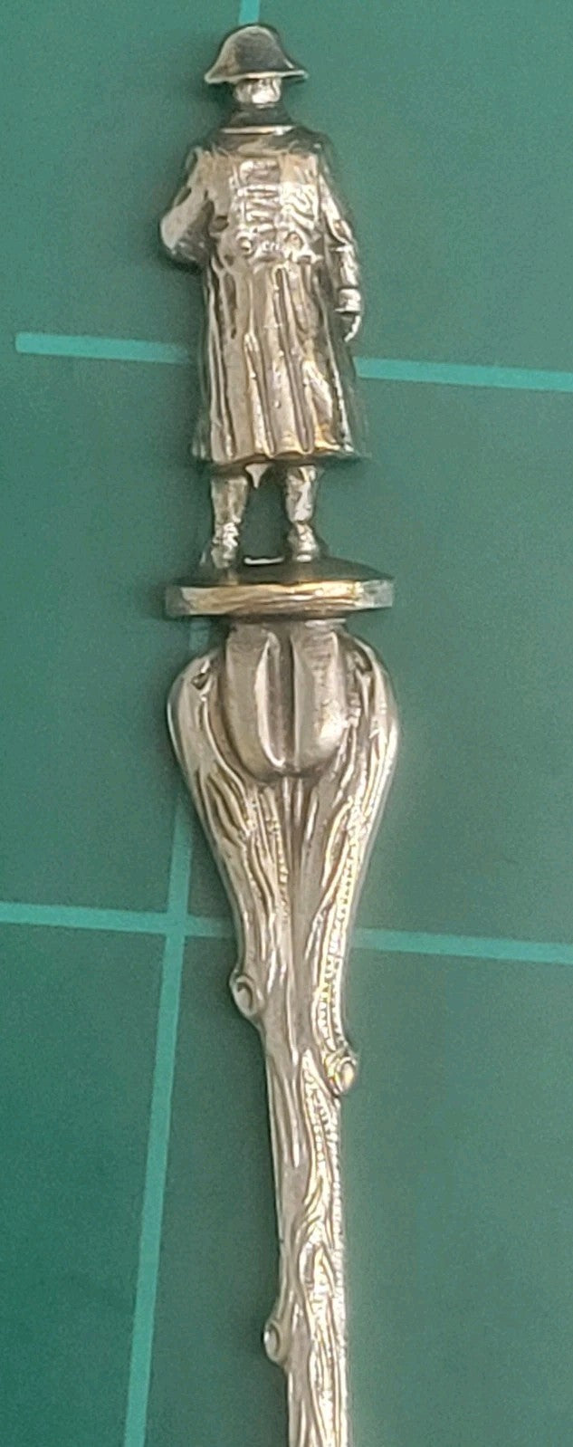 Vintage Silver Plate Napoleon France French Leaf Branch Souvenir Spoon