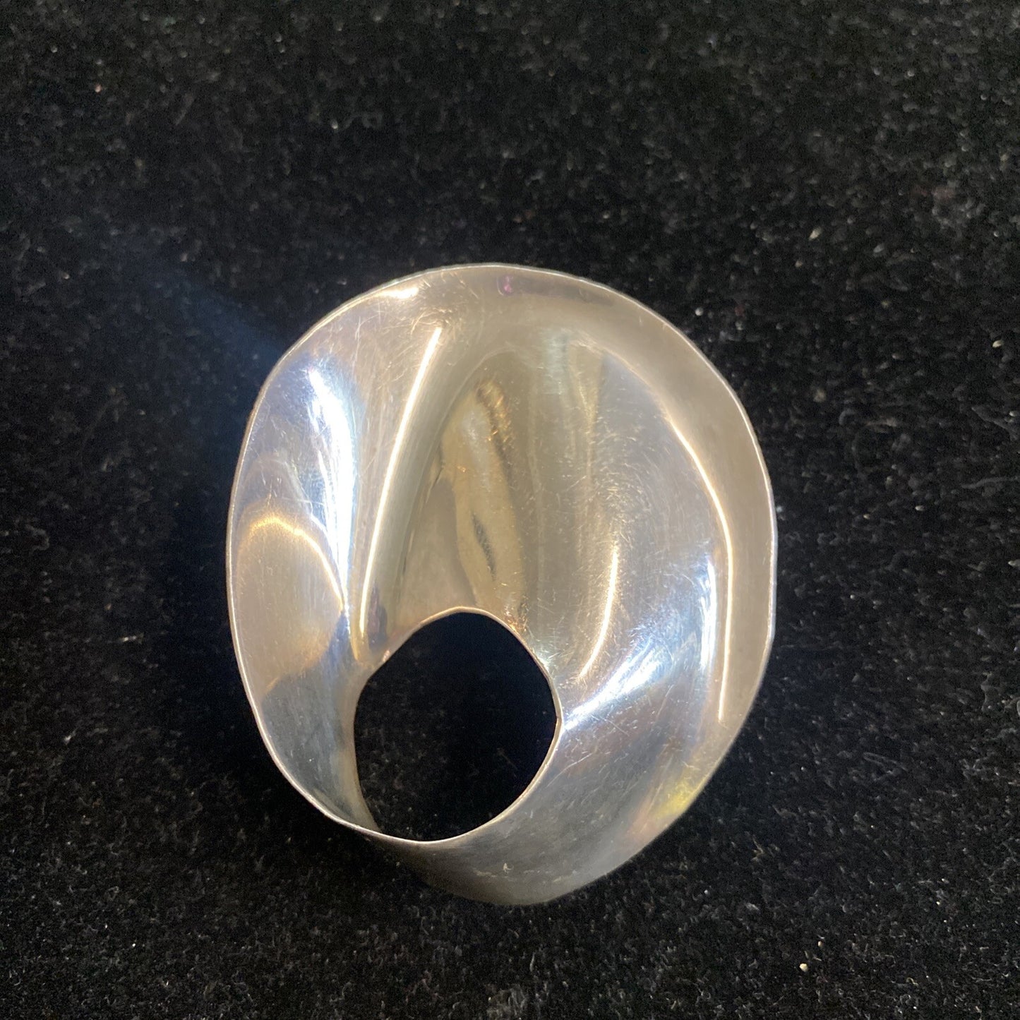 Midcentury Modern Sterling Silver 925 Brooch Pin Pendant 2 1/4" Mexico 15.7g