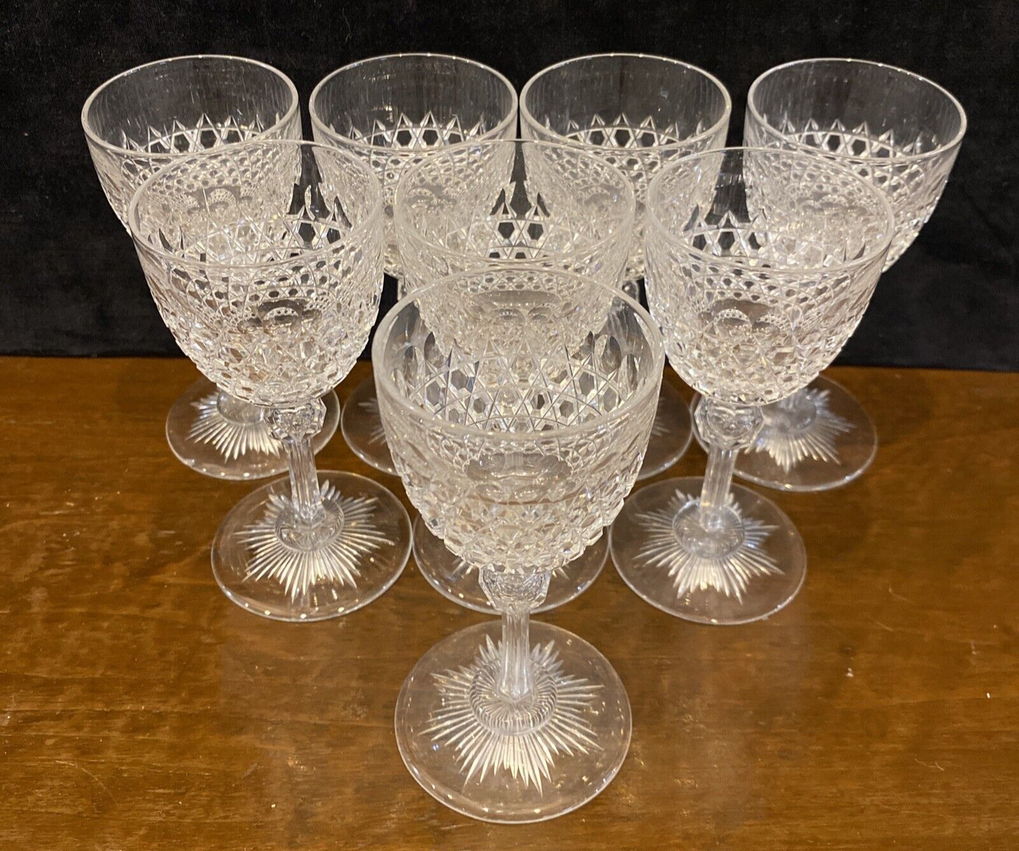1875 Dorflinger Hob Diamond 4 Wine Glass 4.75" same as White House