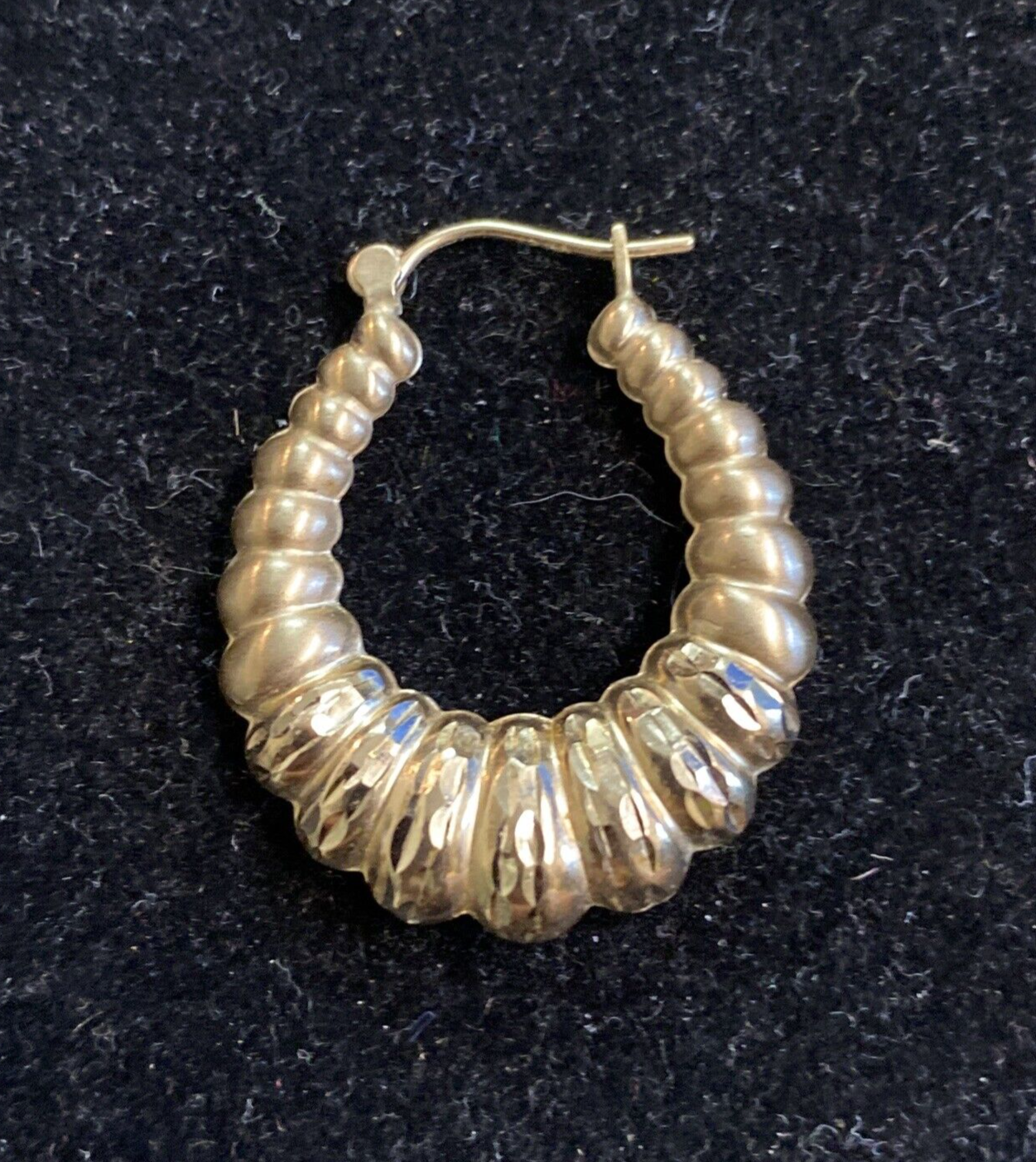 14K Yellow Gold Hoop Earrings 2.4g