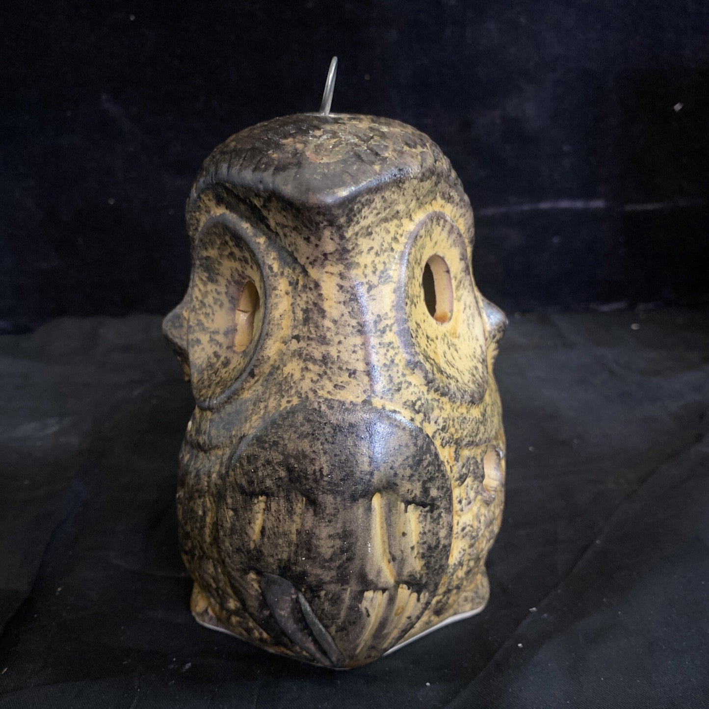 Vintage Ceramic Owl Votive Lantern Candle Holder