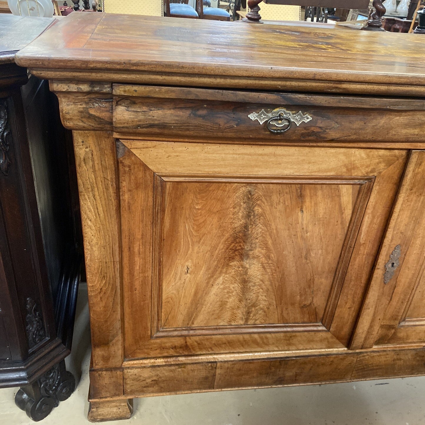 Antique French Louis Philippe Walnut Sideboard Commode Chest Buffet