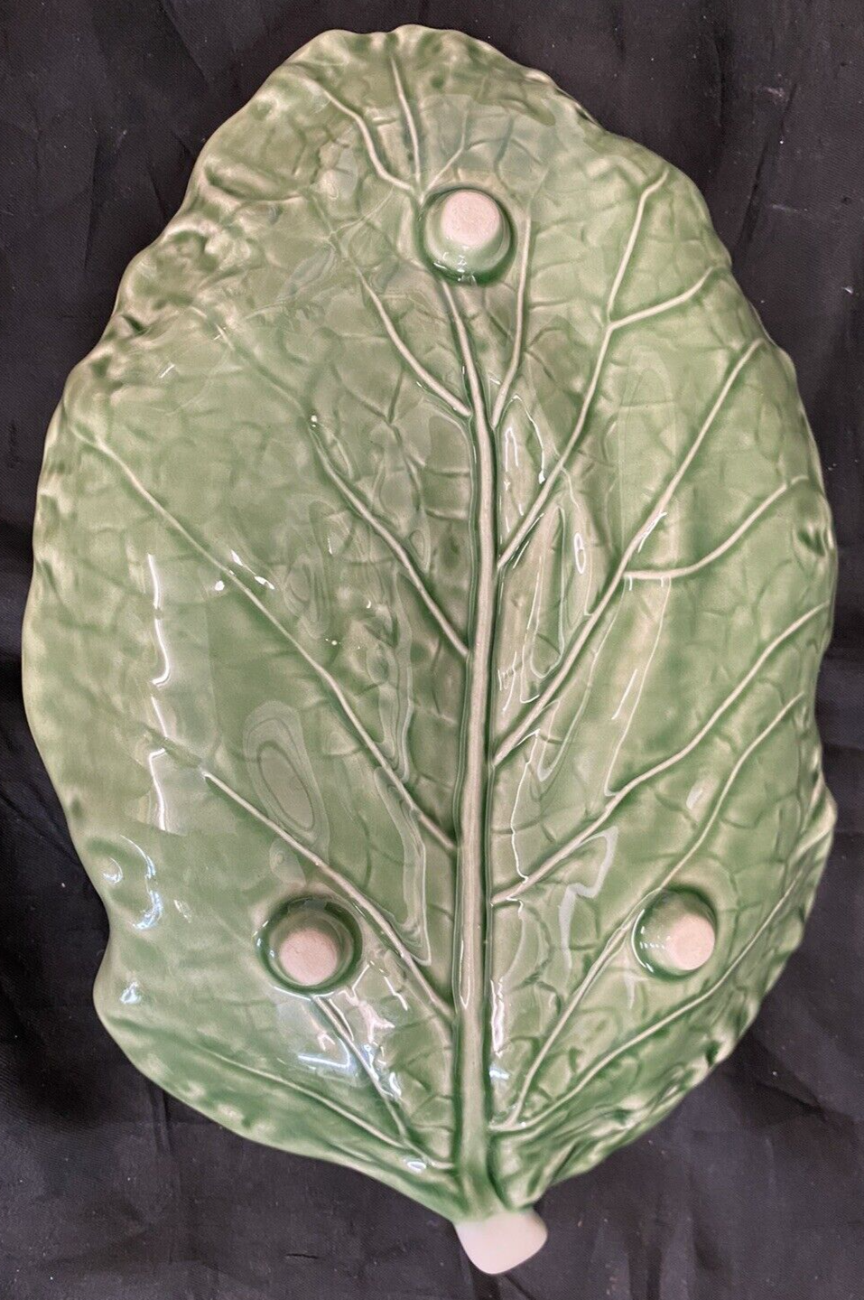 Bordallo Pinheiro Cabbage Green Relish Dish from Portugal  3 Available BH141