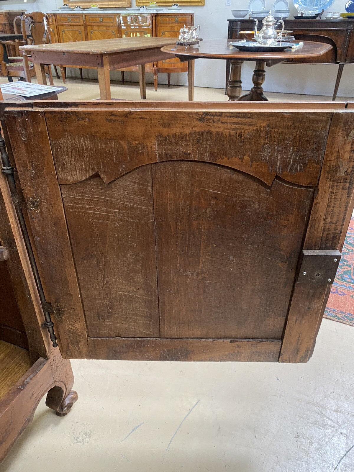 Antique French Farmhouse Louis XV Carved Cherry Chest Sideboard Commode 19C A6