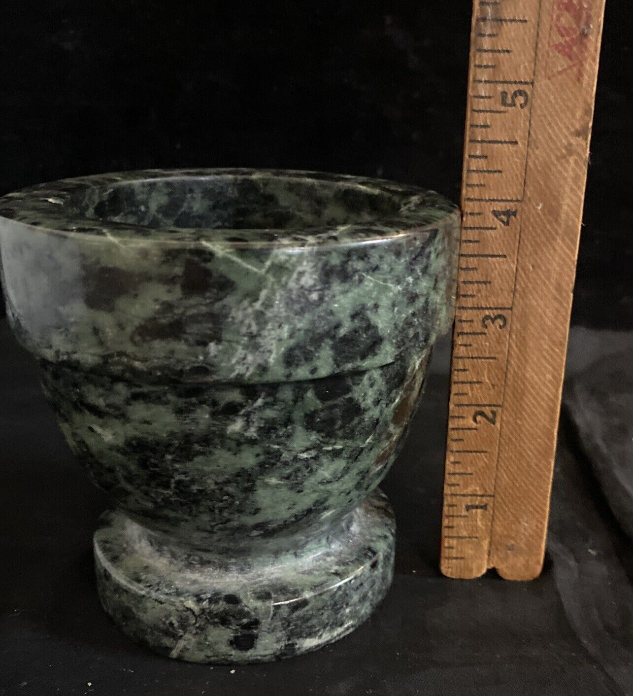 Small Green Marble Soapstone 4x4" Mortar